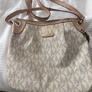 Michael Kors Tan Monogram Crossbody Bag